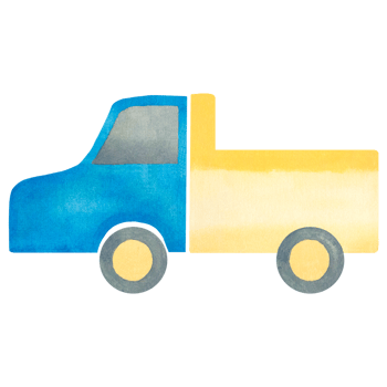 Kids toys. Truck watercolor illustration. Illustration for children. Separately on a transparent background. Suitable for cards, invitations, banners, notepads, posters, calendars. png