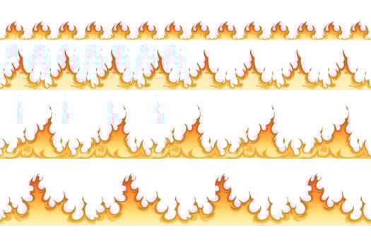 Fire Borders Set vector