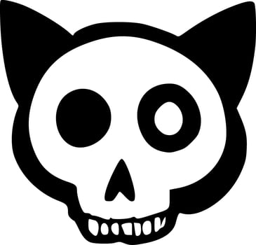 vector illustration of skull icon