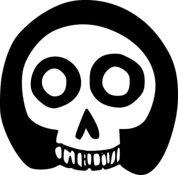 vector illustration of skull icon