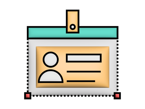 id card icon on transparent background png