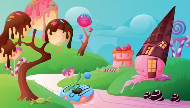 Candy Land Background vector