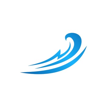 blue wave logo design inspiration vector