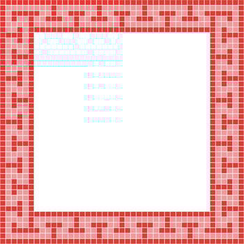 Red tile frame, Mosaic tile frame, Tile frame, Seamless pattern, Mosaic seamless pattern, Mosaic tiles texture or background. Bathroom wall tiles, floor tiles with beautiful pattern vector
