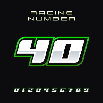 Racing Number Vector Design Template 40