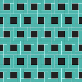 Square vector pattern. Green square pattern. Seamless geometric pattern for clothing, wrapping paper, backdrop, background, gift card.