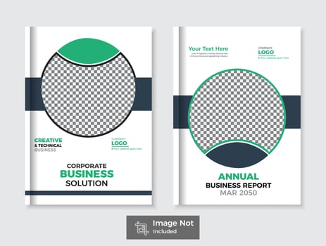 Business Book Cover Design Template in A4. Easy to adapt to Brochure, Annual Report, Magazine, Poster, Corporate Presentation, Portfolio vector