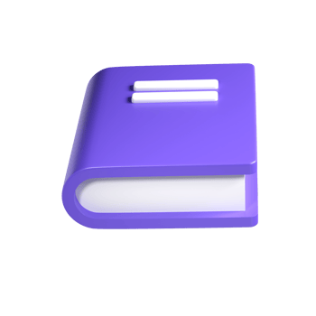 3d violet cute empty notepad book stationery for school isolated transparent png. Simple render illustration. Design element for posters, banners, calendar and greeting card png