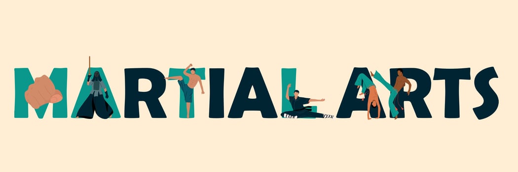 Martial Arts Text Concept vector