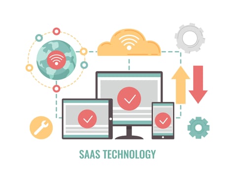 SAAS Technology Concept vector