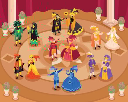 Venetian Carnival Party Composition vector