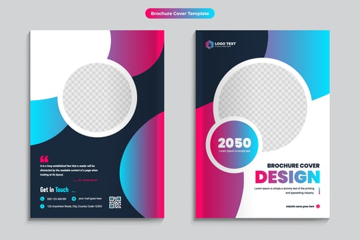 Creative Corporate Business Brochure Book Cover Design Template in A4. Can be adapted to Brochures, Annual Reports, magazines, posters, Business presentations, portfolios, flyers vector