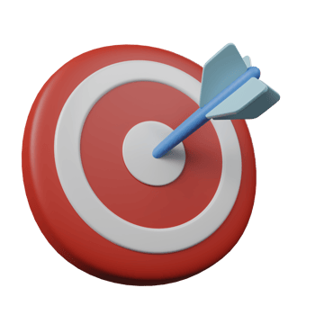 3d Dart Boart with Dart Arrow Icon Target png