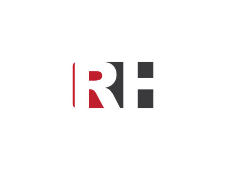 Square Shape Rh Initial Luxury Png Logo, Unique Png RH Logo Letter Design