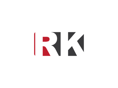Square Shape Rk Initial Luxury Png Logo, Unique Png RK Logo Letter Design