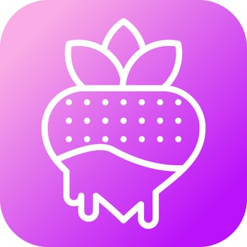 Chocolate strawberry Vector Icon