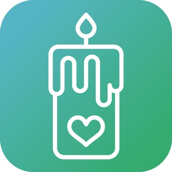 Romantic candle Vector Icon