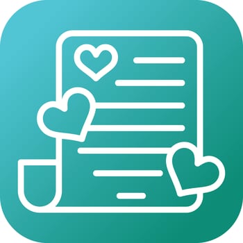 Romantic poem Vector Icon