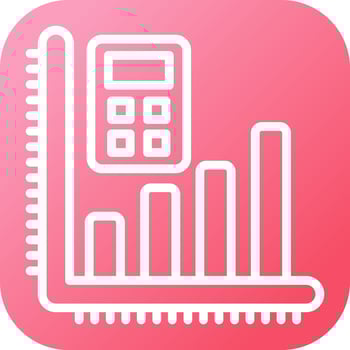 Calculator with Graph Vector Icon