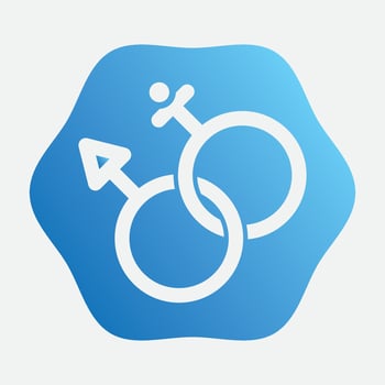 diagonal icon logo gender vector
