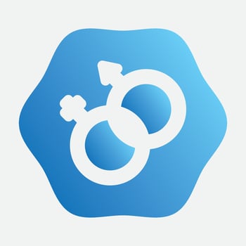 diagonal icon logo gender vector