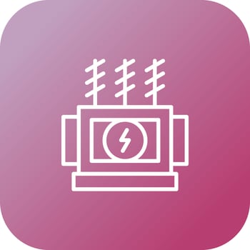 Power Transformer Vector Icon
