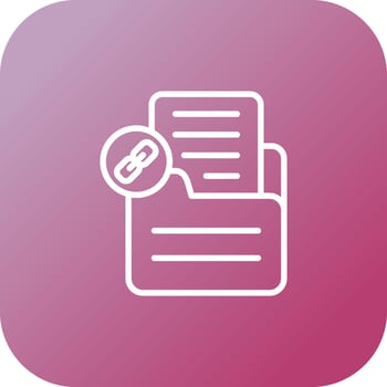 Document Link Vector Icon