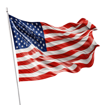 USA flag isolated. Illustration png
