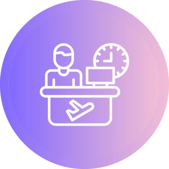 Airline Desk Vector Icon