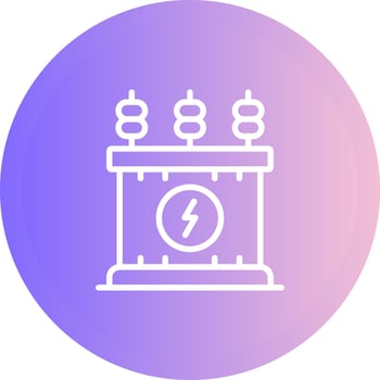 Power Transformer Vector Icon