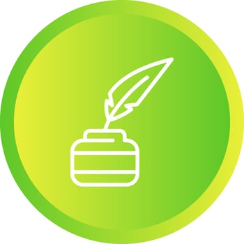 Quill pen with inkwell Vector Icon
