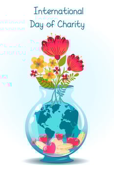 International Day of Charity baner, poster vector