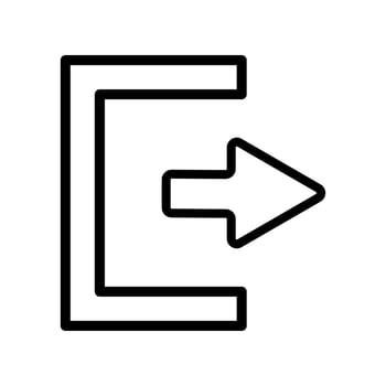 Logout icon. Exit Vector in trendy flat style. Flat Web Mobile Icon, Sign, Symbol, Button, Element - Vector illustration. isolated on white background