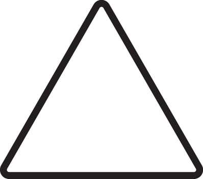 triangle shape arrow  black outline icon  design graphic symble element on png file transparent vector illustration
