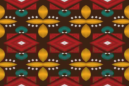 Motif Ikat Paisley Embroidery Background. Ikat Aztec Geometric Ethnic Oriental Pattern traditional.aztec Style Abstract Vector illustration.design for Texture,fabric,clothing,wrapping,sarong.