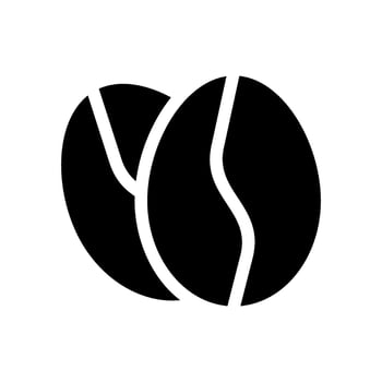 Coffee Bean Icon Vector Symbol Design Illustration