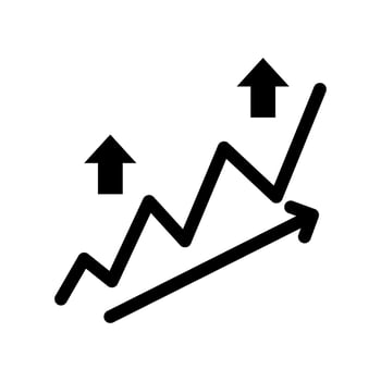 Trend Up Icon Vector Symbol Design Illustration