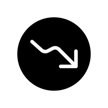 Trend Down Icon Vector Symbol Design Illustration
