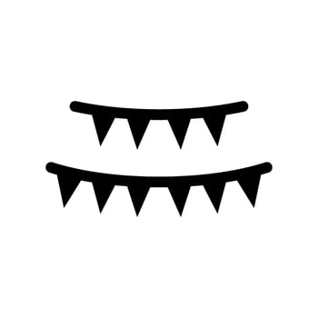 Bunting Icon Vector Symbol Design Illustration