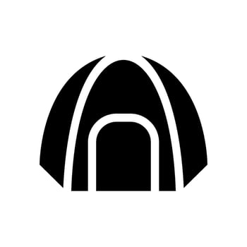 Dome Tent Icon Vector Symbol Design Illustration