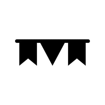 Bunting Icon Vector Symbol Design Illustration