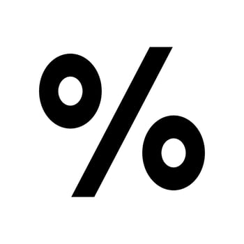 Percentage Icon Vector Symbol Design Illustration