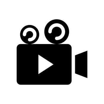 Video Camera Icon Vector Symbol Design Illustration