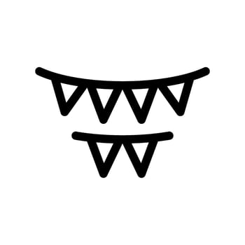 Bunting Icon Vector Symbol Design Illustration