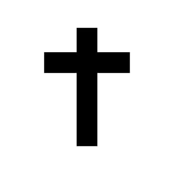 Crucifix Icon Vector Symbol Design Illustration