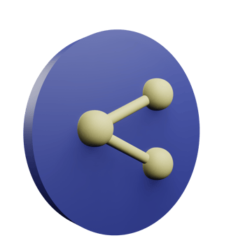3 D illustration of share icon png
