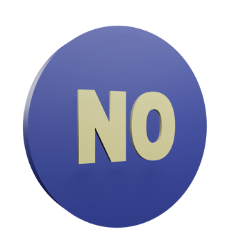 3 D illustration of No icon png