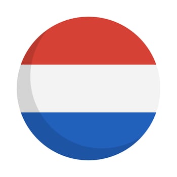 Round Dutch flag icon. Netherlands. Vector. vector