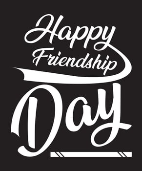 Happy Friendship Day Typography Design vector
