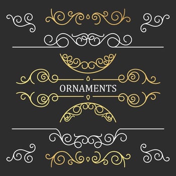 Elegant Victorian ornaments vector
